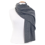 grande écharpe cachemire viscose gris andréa