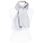 etole femme en soie gris perle