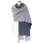 etole femme laine anthracite gris réversible