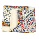 foulard femme paréo coton indien traditionnel bleu Indiana