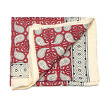 foulard femme paréo coton indien traditionnel rouge Indra