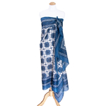 pareo foulard bleu pour femme imprimé traditionnel indien  Arya