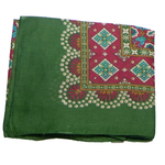 foulard femme paréo coton indien traditionnel vert Chana