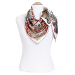 carré en soie foulard femme rouge Esha