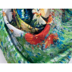 foulard carré en soie fleurs dans un vase bleu Vincent Van Gogh