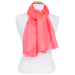 etole femme en soie corail rose