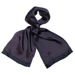 foulard homme en soie noir Patrick