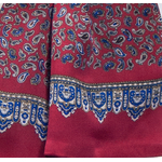 foulard en soie pour homme rouge paisley frise