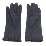 gants laine noeud ruban GRIS GL30 2