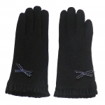 gants laine noeud ruban NOIR GL33 1
