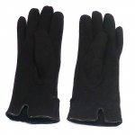 gants laine revers boutons chocolat GL20 2