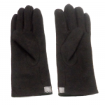 gants laine galon cuir fleur CHOCOLAT  GL35 2