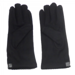 gants laine galon cuir fleur noir GL37 2