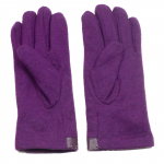 gants laine galon cuir fleur violine GL38 2