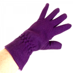 gants laine froncés violine GL013 3
