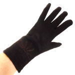 gants laine brodés chocolat GL25 3