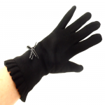 gants laine noeud ruban NOIR GL33 3