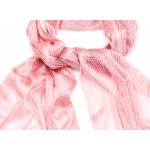 foulard écharpe maille résille lurex ROSE EF47 4