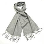 écharpe cachemire tissée gris ECCT06 1