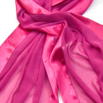 Etole soie satin rose magenta  bordures fushia ETSS47 2