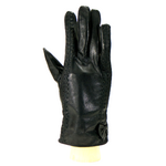 gant femme cuir noir noeud coté HA39 1