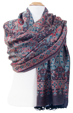 Écharpe pashmina corail : châle de mariage orange en viscose