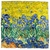 carré de soie les iris bleu Vincent Van Gogh 1-min