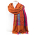 étole orange brique pashmina motifs 2