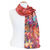 foulard écharpe soie rouge papillons 1