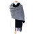 etole femme laine noir gris réversible