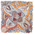 Foulard carré en soie rouge Esha