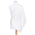 carré en soie foulard femme blanc uni 110 cm