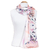 foulard écharpe soie femme rose fleurie Tikita