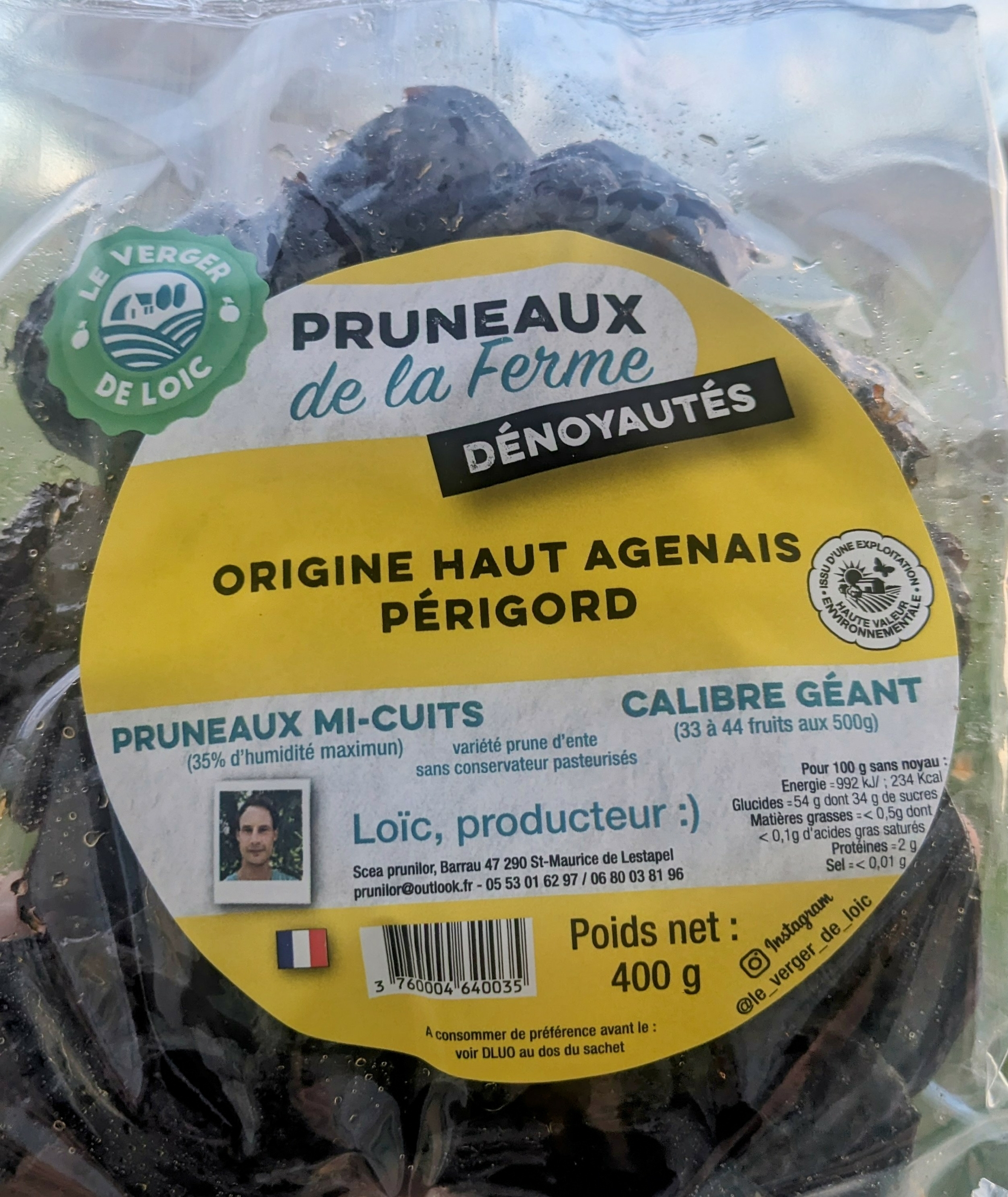 400g dénoyautés