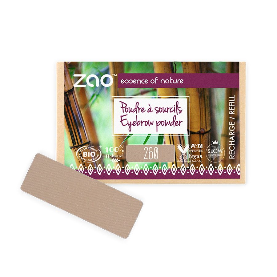 Recharge poudre à sourcils ZAO 260 Blond, rectangle