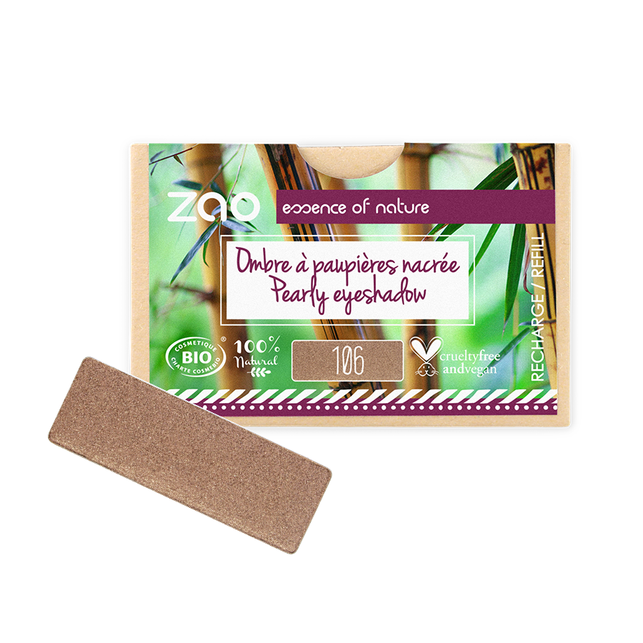 Recharge Ombre à paupières rectangle ZAO 106 Bronze