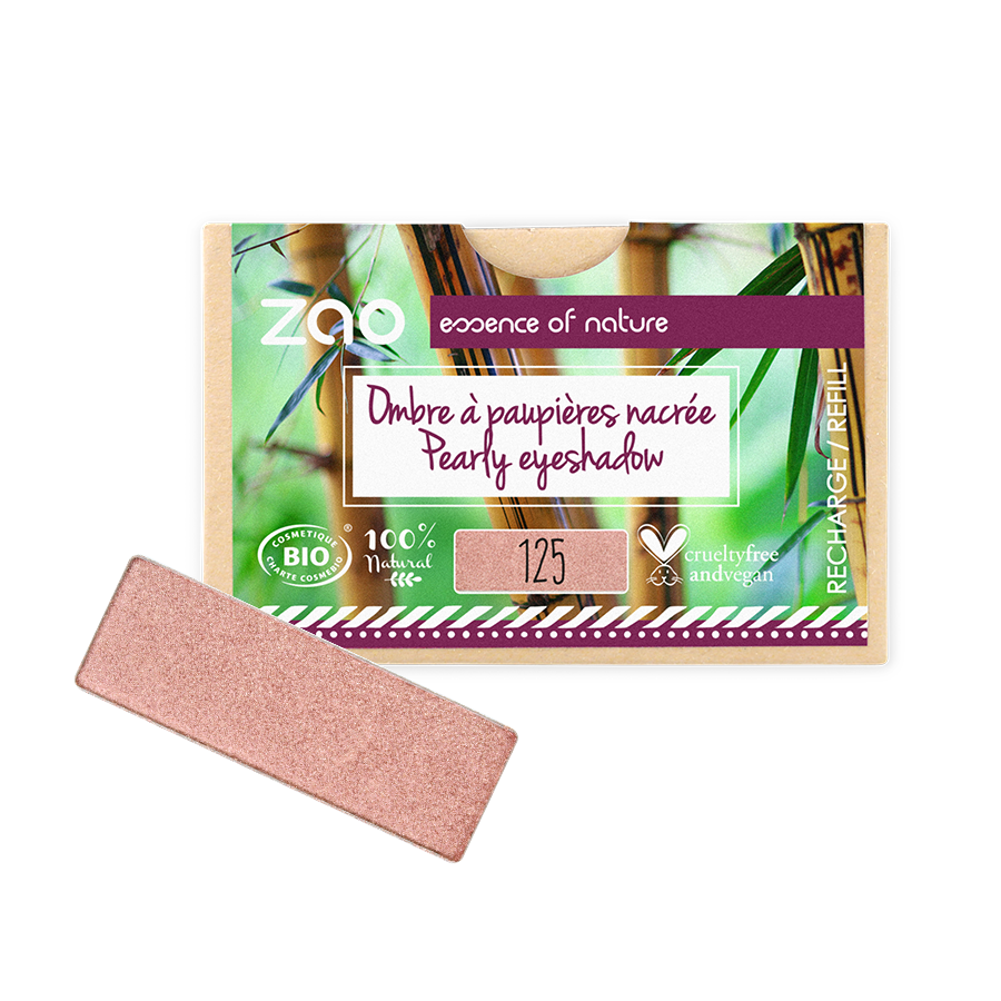 Recharge Ombre à paupières rectangle ZAO 125 Rose sunshine