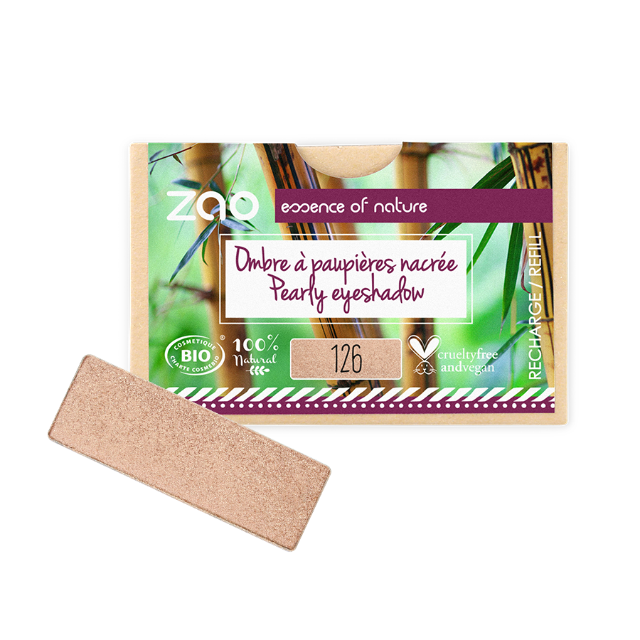 Recharge Ombre à paupières rectangle ZAO 126 Pétale doré