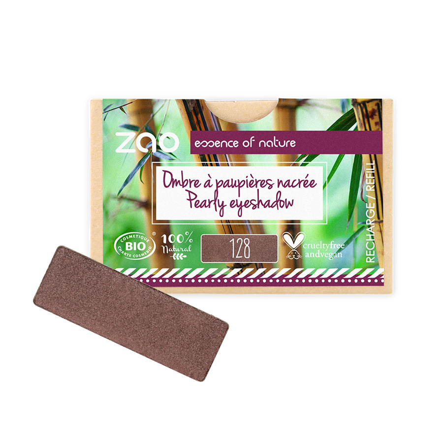 Recharge Ombre à paupières rectangle ZAO 128 Tiramisu