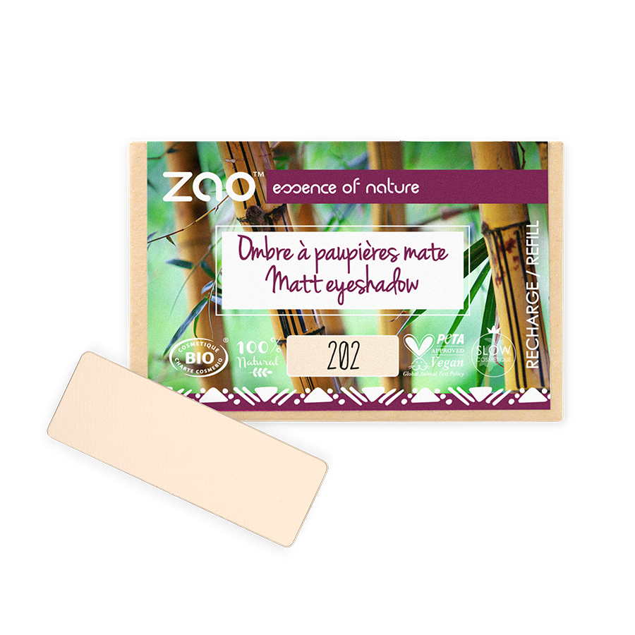 Recharge Ombre à paupières rectangle ZAO 202 Brun beige