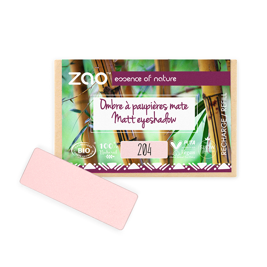 Recharge Ombre à paupières rectangle ZAO 204 Vieux rose doré