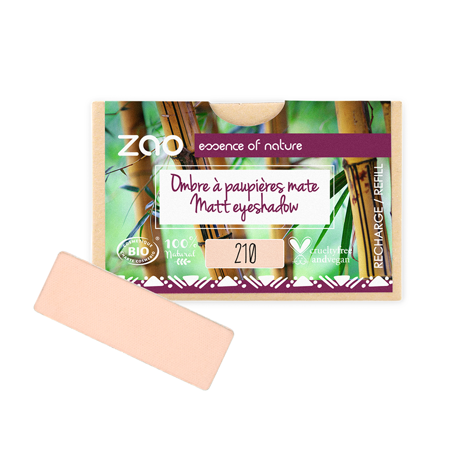 Recharge Ombre à paupières rectangle ZAO 210 Rose pêche