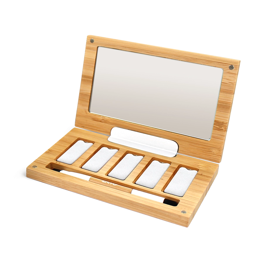 Bambou box Five ZAO vide, avec miroir et pinceau double embout