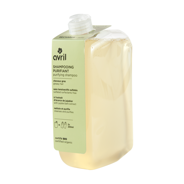 Recharge shampooing purifiant - cheveux gras - 500ml Avril