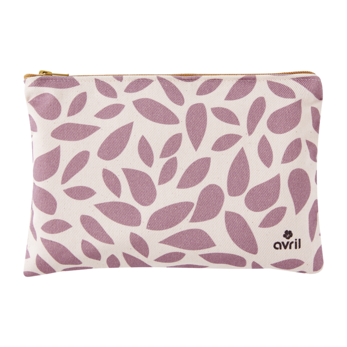 Trousse à maquillage en coton bio Petit format Avril