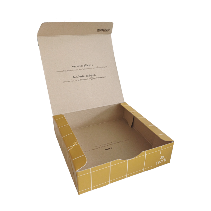 Petit coffret moutarde vide Avril