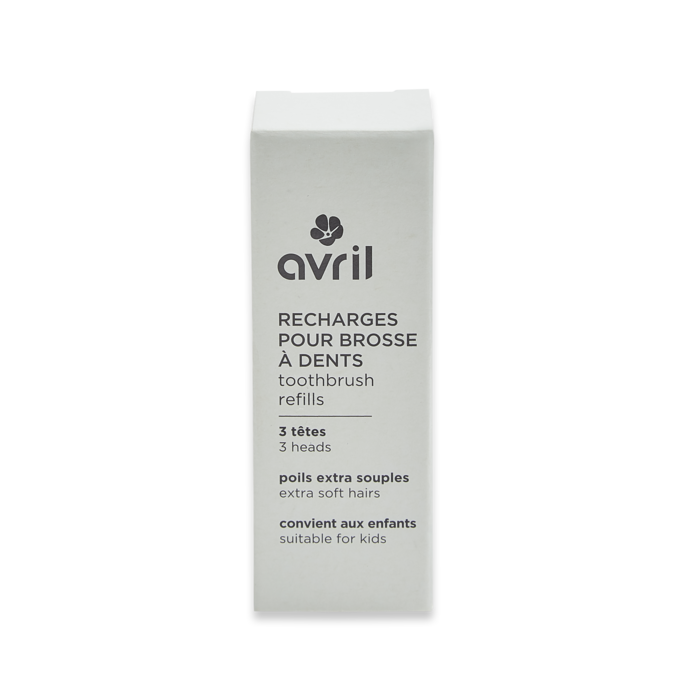 Kit de 3 têtes de brosse à dents - poils extra souples (enfant) Avril vue 2
