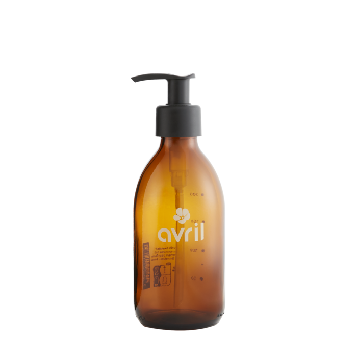 Flacon rechargeable en verre ambré 250ml Avril