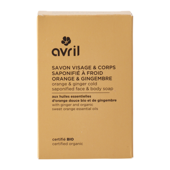 Savon à froid visage &amp; corps orange &amp; gingembre 100 g Avril