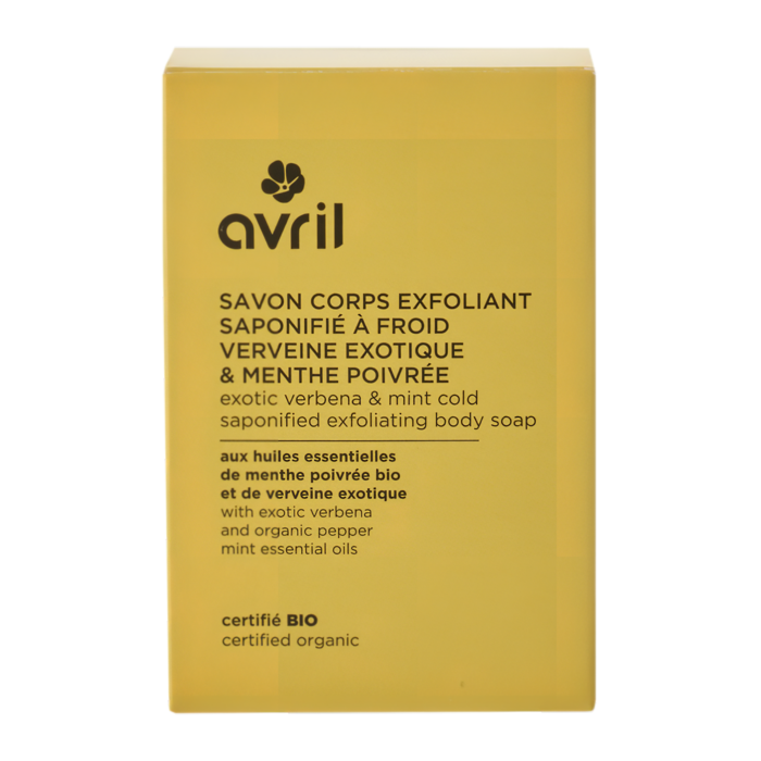 Savon à froid exfoliant corps verveine exotique &amp; menthe poivrée 100 g Avril